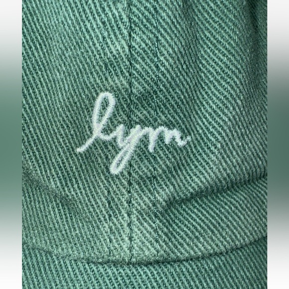 Love Your Melon Baseball denim Hat Cap women’s  Adjustable Green White USA EUC - Picture 2 of 5